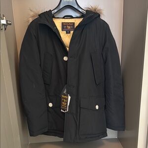 Woolrich Black Boy’s Parka- real fur hood